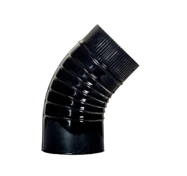 Codo vitrificado negro 45º para Hornos de Leña