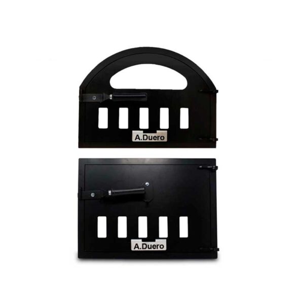 Conjunto de puertas de hierro para horno de leña con hornilla