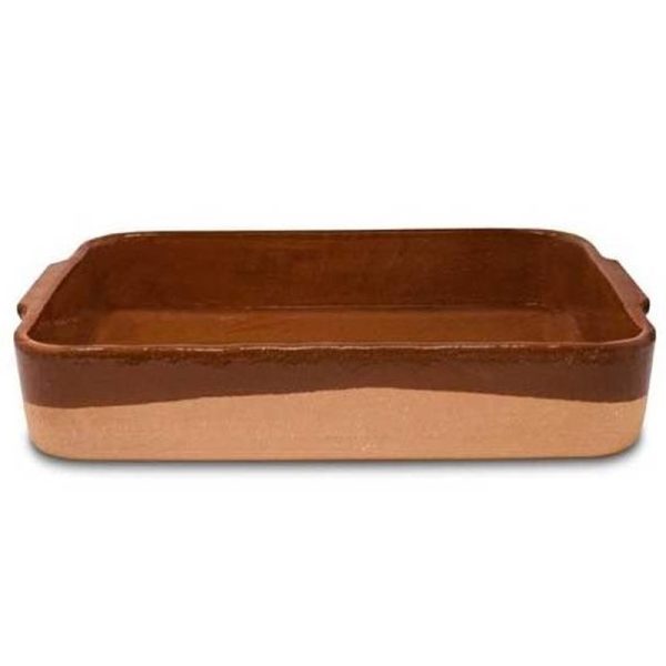 Asador Rectangular de barro para Horno doméstico de gas o eléctrico
