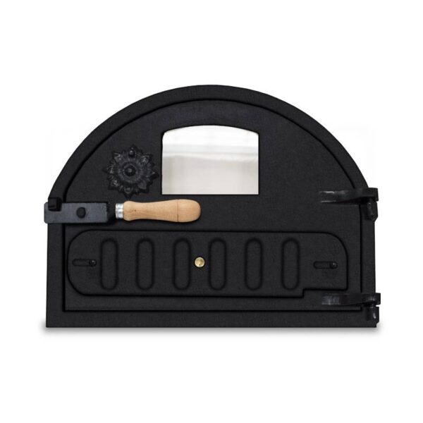 Puerta de Hierro Fundido con cristal para Horno de Leña