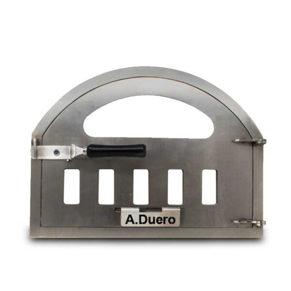 Puerta INOX para horno de leña con mirilla y tiro