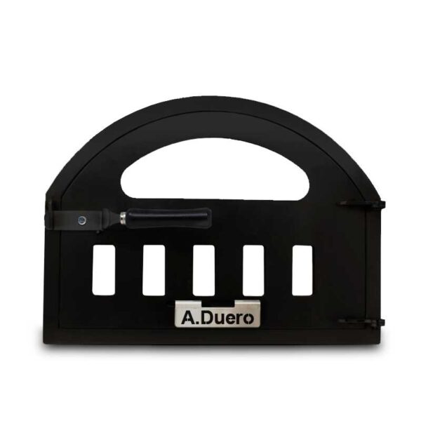 Puerta de hierro con Cristal 750ºC para horno de leña