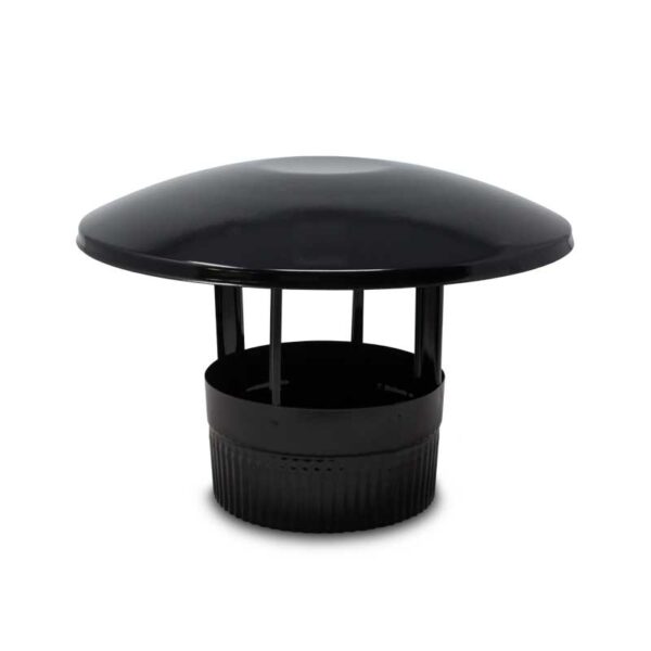 Sombrerete vitrificado negro para chimenea horno de leña