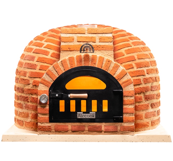 Alecook Horno Ladrillo 5-1000px Horno de leña Alecook modelo Venecia con acabado exterior en ladrillo rústico.