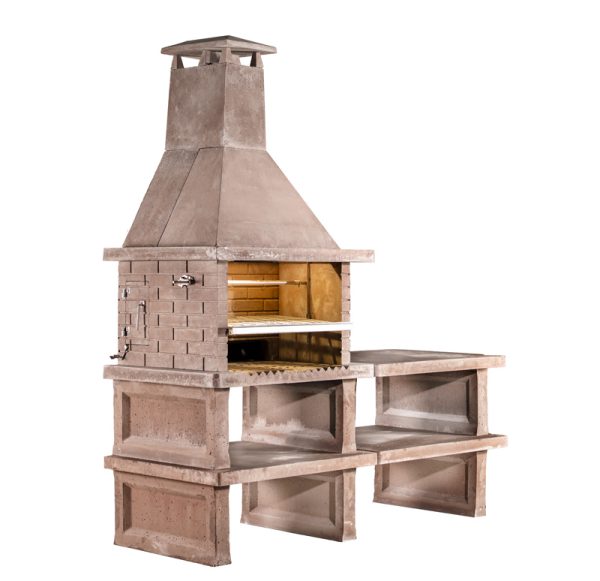 Barbacoa de Hormigón con mesa auxiliar