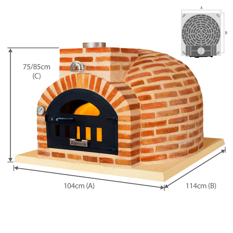 Imagen de horno de leña tradicional Venecia 70 con medidas