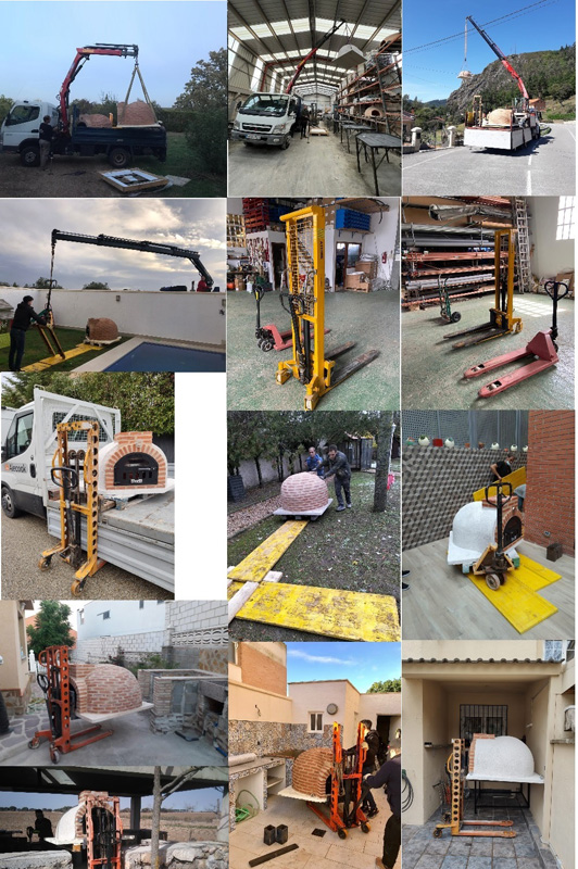 imagen de las fases de Instalacón de horno de leña