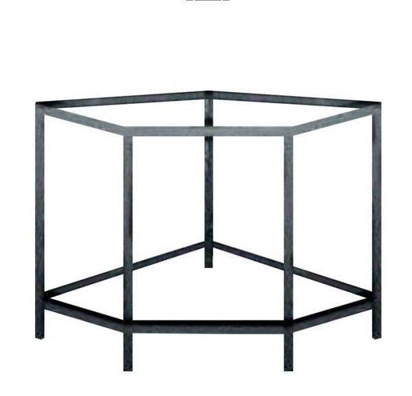 Soporte metálico en esquina para horno de leña