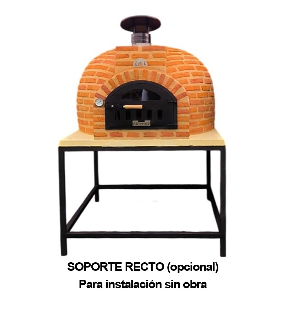 Imagen de Horno de leña disposición recto sobre soporte metálico